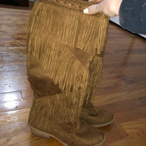 Brown NOT RATED Fringe boots
